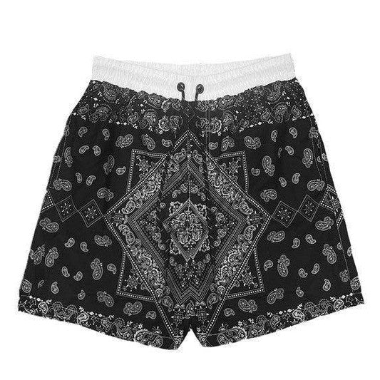 Swimwear - Paisley Bandana Print Swimming Shorts - VacationGrabs