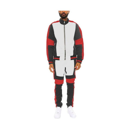 Men's Moto Color Block Track Suits - VacationGrabs