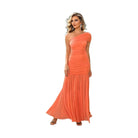 One-Shoulder Ruched Maxi Dresses - VacationGrabs