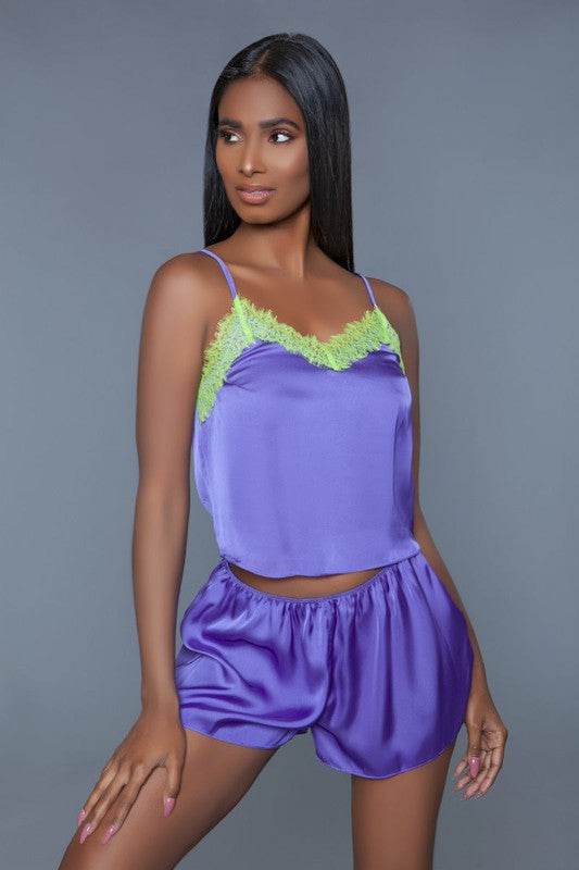 Womens Callie Satin Set Sleepwear - VacationGrabs