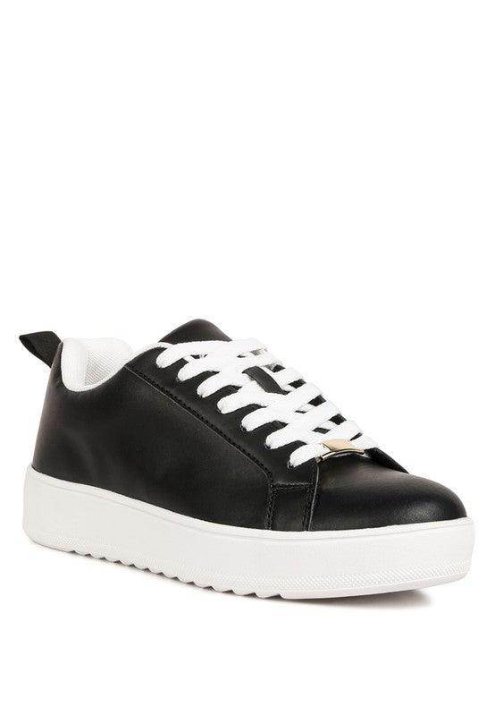Women's Tennis Shoes Rouxy Faux Leather Sneakers - VacationGrabs