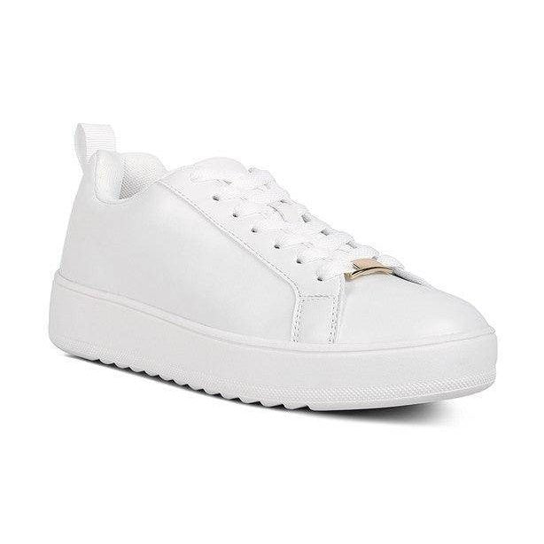 Women's Tennis Shoes Rouxy Faux Leather Sneakers - VacationGrabs