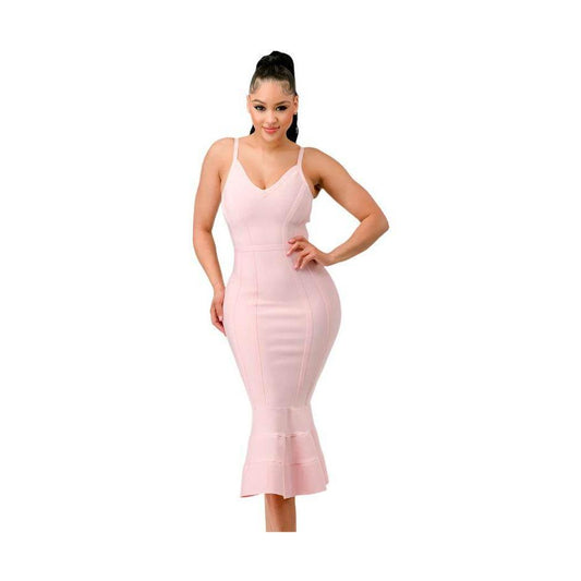 Womens Pink Bodycon Dress - VacationGrabs