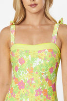 One Piece Bathing Suit Floral Print Tie Straps - VacationGrabs