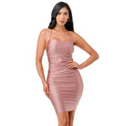 Back Lace Up Short Dress Cocktail Party - VacationGrabs