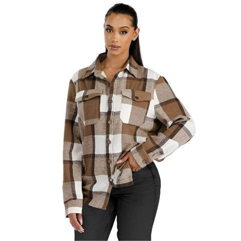 Boyfriend Oversized Soft Flannel Shacket - VacationGrabs