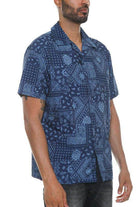 Mens Collared Print Button Down - VacationGrabs