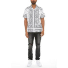 Mens Collared Print Button Down - VacationGrabs