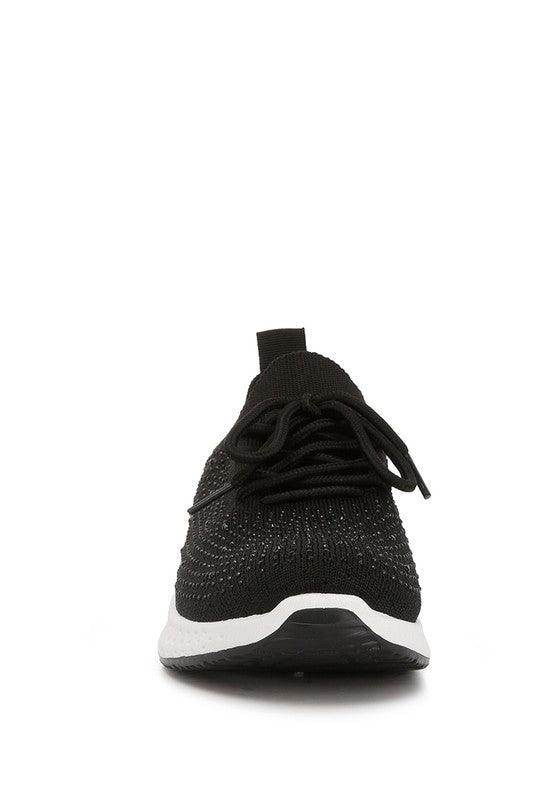 Women's Tennis Shoes Elizha Stud Embellished Lace Up - VacationGrabs