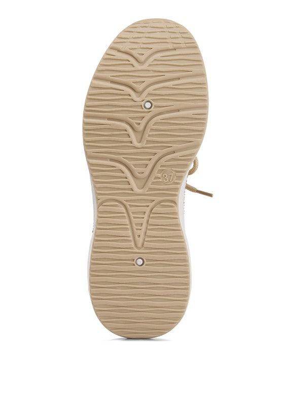 Women's Tennis Shoes Elizha Stud Embellished Lace Up - VacationGrabs