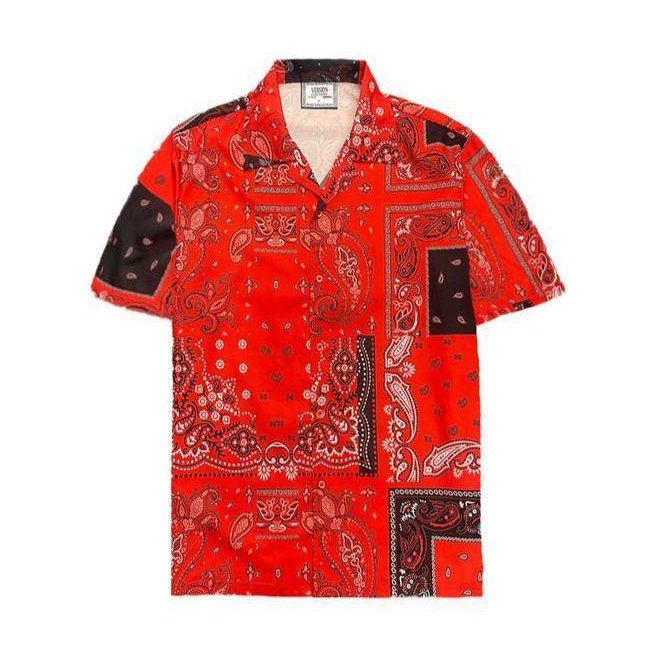 Mens Collared Print Button Down - VacationGrabs