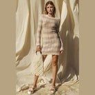 Round Neck Bell Sleeve Sweater Dress - VacationGrabs