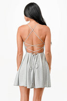 Glittered Fit N Flare Short Dress - VacationGrabs