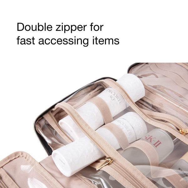 Travel Fold Up Make Up Bag Hanging Organizer - VacationGrabs