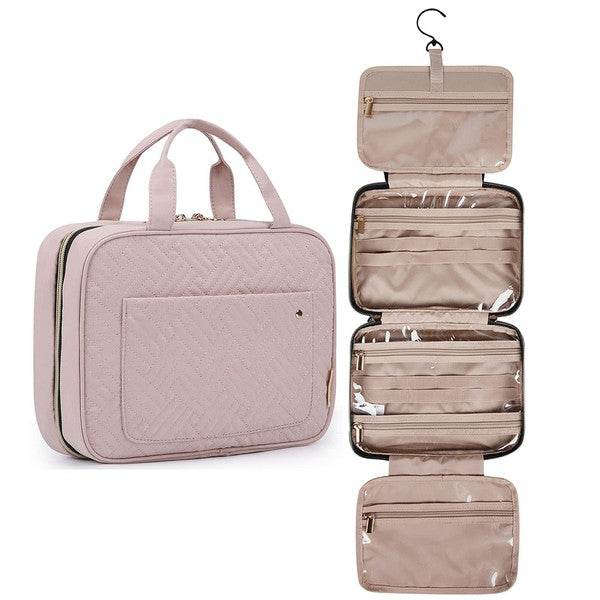 Travel Fold Up Make Up Bag Hanging Organizer - VacationGrabs