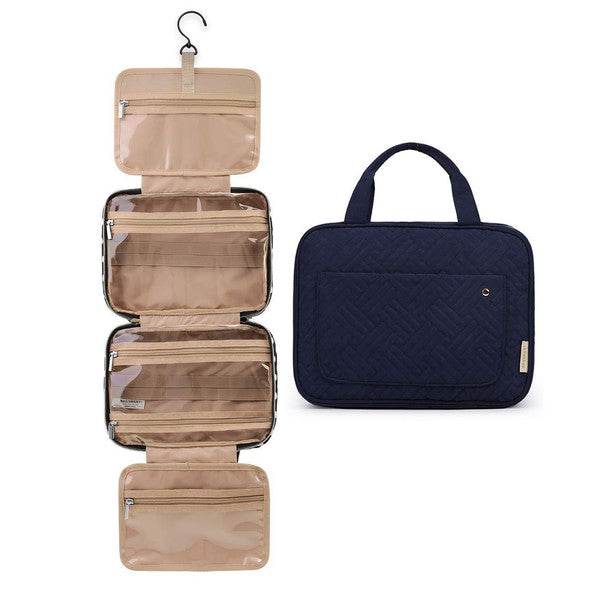 Travel Fold Up Make Up Bag Hanging Organizer - VacationGrabs