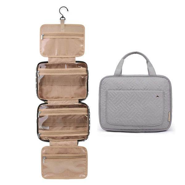 Travel Fold Up Make Up Bag Hanging Organizer - VacationGrabs