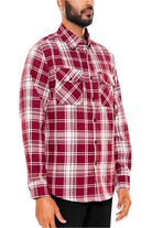 Long Sleeve Flannel Full Plaid Checkered Shirt - VacationGrabs