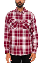 Long Sleeve Flannel Full Plaid Checkered Shirt - VacationGrabs