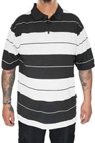 Mens Old School Striped Polo Shirts 7 Colors - VacationGrabs
