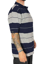 Mens Old School Striped Polo Shirts 7 Colors - VacationGrabs