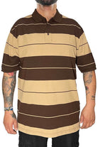 Mens Old School Striped Polo Shirts 7 Colors - VacationGrabs