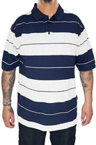 Mens Old School Striped Polo Shirts 7 Colors - VacationGrabs