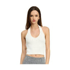 Ribbed Halter Neck Top - VacationGrabs