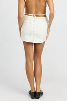 Mini Skirt with Side Slit Detail - VacationGrabs