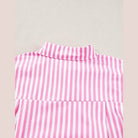 Stripe Button Up Dolman Shirt - VacationGrabs