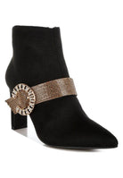 Asagao Diamante & Rhinestones Strap Boots - VacationGrabs