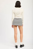 Chocolate Pleated Mini Skort for Women - VacationGrabs