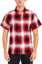 Mens Plaid Short Sleeve Flannel - VacationGrabs