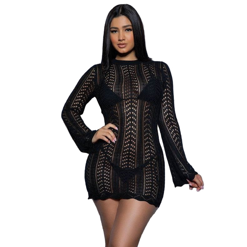 Kinsley Crochet Mini Dress - VacationGrabs
