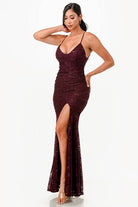 Open Back Lace Mermaid Dress Maxi - VacationGrabs