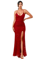 Open Back Lace Mermaid Dress Maxi - VacationGrabs