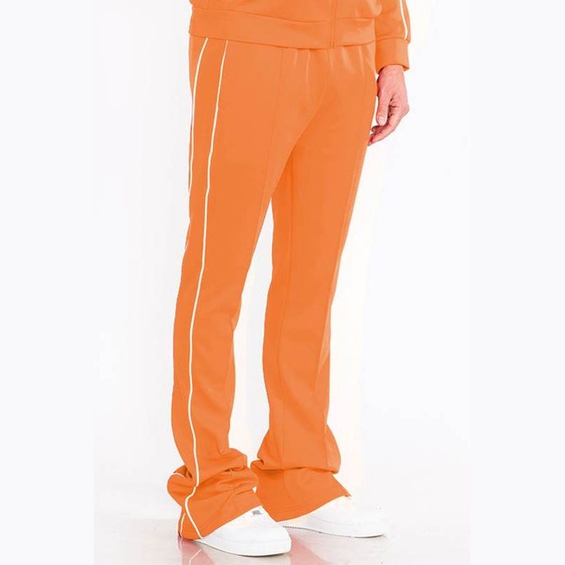 Mens Teal Green Side Pipe Stacked Flare Pants - VacationGrabs