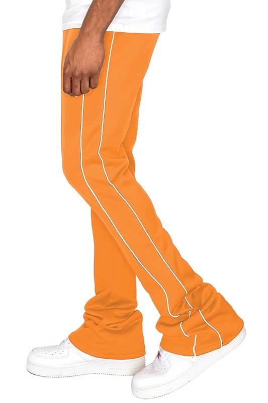 Mens Side Pipe Stacked Flare Pants 6 Colors - VacationGrabs