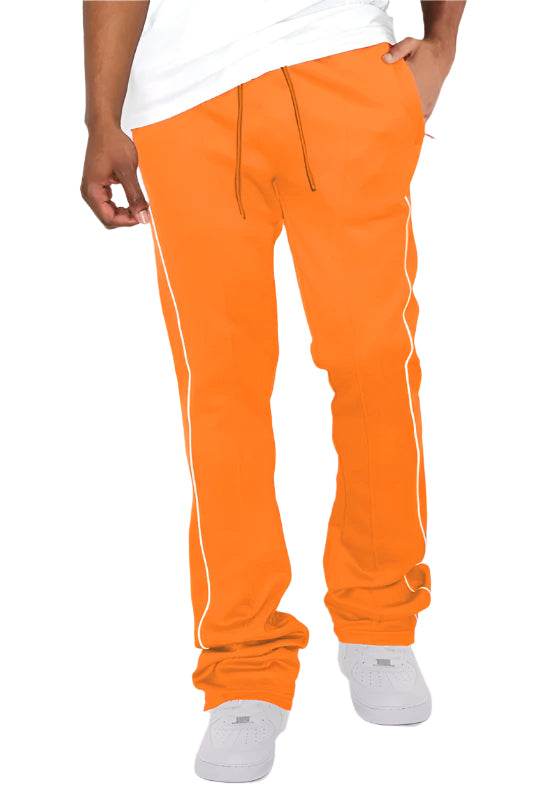 Mens Side Pipe Stacked Flare Pants 6 Colors - VacationGrabs