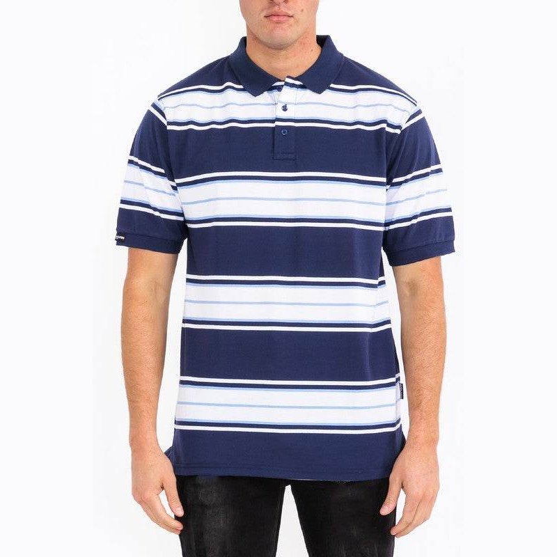Old School Striped Pique Polo Shirt - VacationGrabs