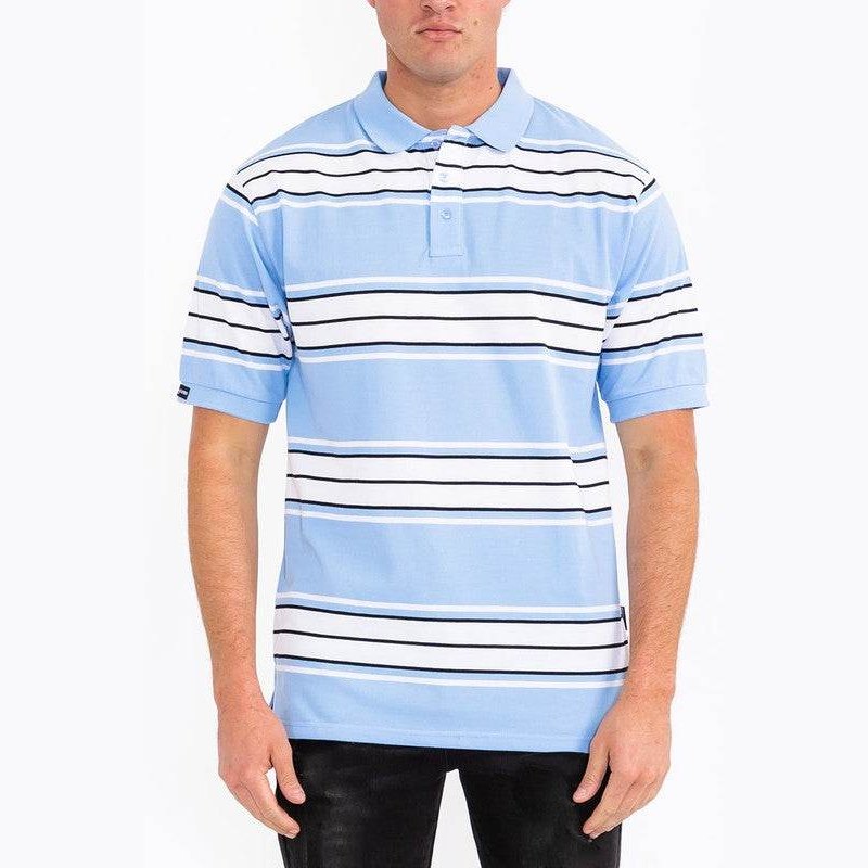 Old School Striped Pique Polo Shirt - VacationGrabs