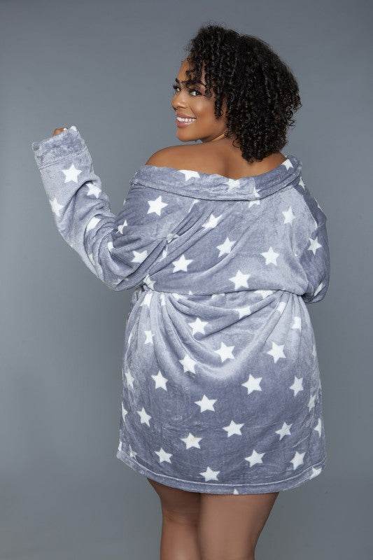 Kaylee Robe Star Print Womens Robe - VacationGrabs