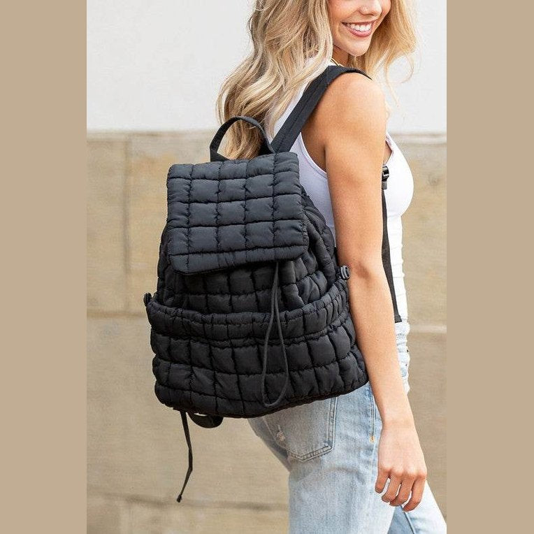 Stevie Quilted Puffer Backpacks - VacationGrabs