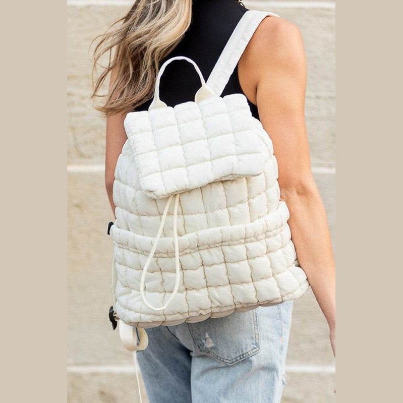 Stevie Quilted Puffer Backpacks - VacationGrabs