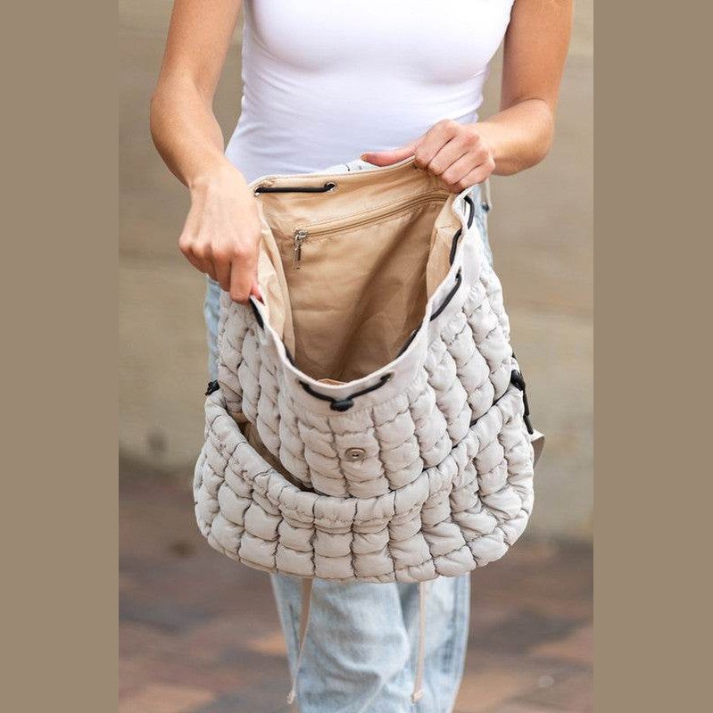 Stevie Quilted Puffer Backpacks - VacationGrabs