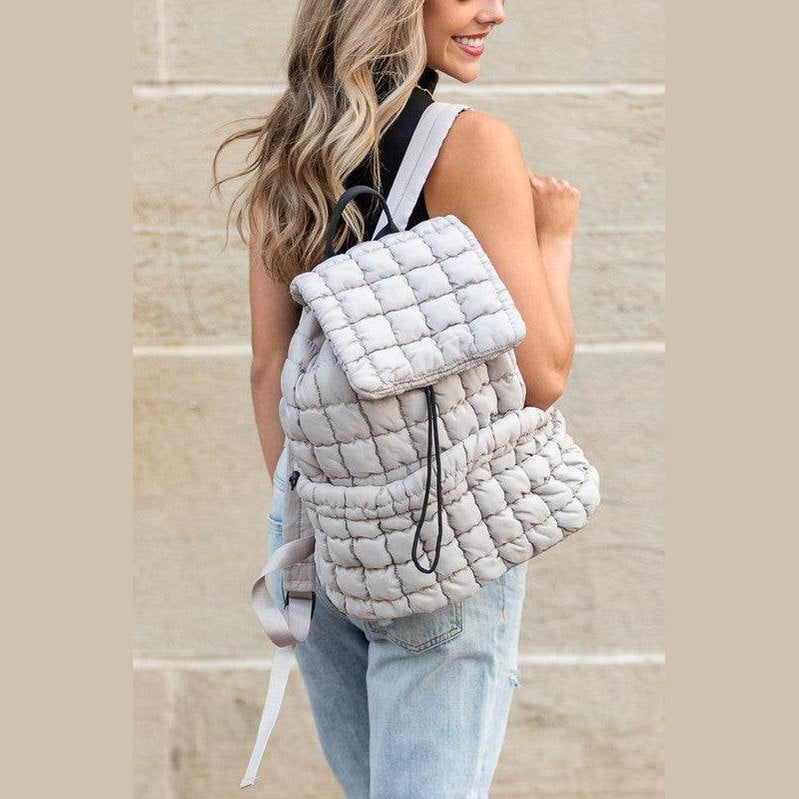 Stevie Quilted Puffer Backpacks - VacationGrabs