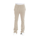 Mens Solid Fleece Flare Stacked Pants - VacationGrabs