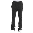 Mens Solid Fleece Flare Stacked Pants - VacationGrabs