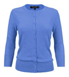 Crewneck Button Down Knit Cardigan Sweater - VacationGrabs