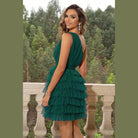 Womens One-Shoulder Sleeveless Dress - VacationGrabs
